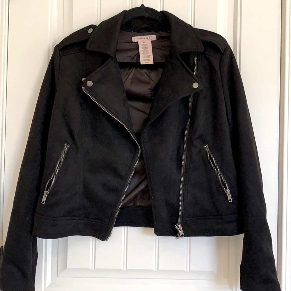Faux Leather Philosophy Jacket